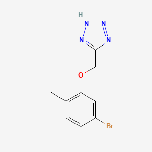 molecular formula C9H9BrN4O B8156136 5-[(5-Bromo-2-methylphenoxy)methyl]-1H-1,2,3,4-tetrazole 