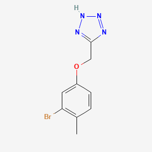 molecular formula C9H9BrN4O B8156137 5-[(3-Bromo-4-methylphenoxy)methyl]-1H-1,2,3,4-tetrazole 