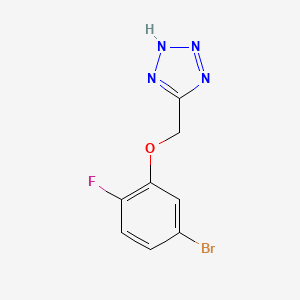 molecular formula C8H6BrFN4O B8156144 5-[(5-Bromo-2-fluorophenoxy)methyl]-1H-1,2,3,4-tetrazole 
