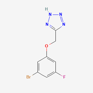 molecular formula C8H6BrFN4O B8156152 5-[(3-Bromo-5-fluorophenoxy)methyl]-1H-1,2,3,4-tetrazole 