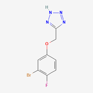 molecular formula C8H6BrFN4O B8156155 5-[(3-Bromo-4-fluorophenoxy)methyl]-1H-1,2,3,4-tetrazole 