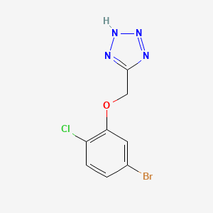 molecular formula C8H6BrClN4O B8156160 5-[(5-Bromo-2-chlorophenoxy)methyl]-1H-1,2,3,4-tetrazole 