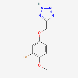 molecular formula C9H9BrN4O2 B8156163 5-((3-Bromo-4-methoxyphenoxy)methyl)-1H-tetrazole 