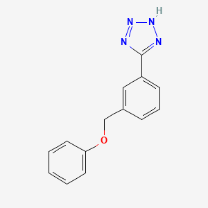 molecular formula C14H12N4O B8156179 5-(3-(Phenoxymethyl)phenyl)-1H-tetrazole 