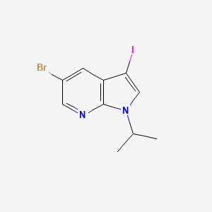 molecular formula C10H10BrIN2 B8156202 5-Bromo-3-iodo-1-isopropyl-1H-pyrrolo[2,3-b]pyridine 