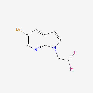 molecular formula C9H7BrF2N2 B8156235 1H-Pyrrolo[2,3-b]pyridine, 5-bromo-1-(2,2-difluoroethyl)- 