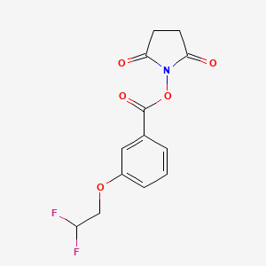 molecular formula C13H11F2NO5 B8156258 2,5-Dioxopyrrolidin-1-yl 3-(2,2-difluoroethoxy)benzoate 