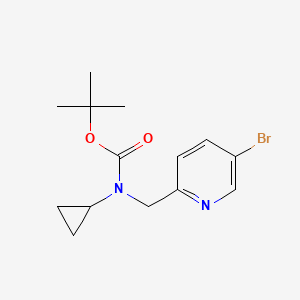 molecular formula C14H19BrN2O2 B8156326 tert-Butyl ((5-Bromopyridin-2-yl)methyl)(cyclopropyl)carbamate 