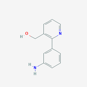 molecular formula C12H12N2O B8156350 (2-(3-Aminophenyl)pyridin-3-yl)methanol 