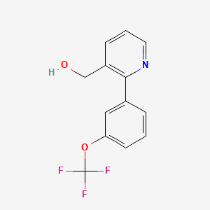 molecular formula C13H10F3NO2 B8156381 2-(3-(Trifluoromethoxy)phenyl)pyridine-3-methanol 
