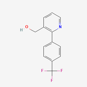 molecular formula C13H10F3NO B8156383 (2-(4-(Trifluoromethyl)phenyl)pyridin-3-yl)methanol 