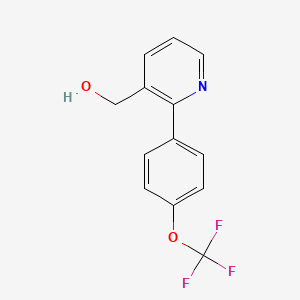 molecular formula C13H10F3NO2 B8156388 2-(4-(Trifluoromethoxy)phenyl)pyridine-3-methanol 