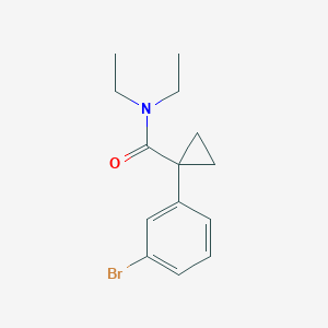 molecular formula C14H18BrNO B8156401 1-(3-Bromophenyl)-N,N-diethylcyclopropanecarboxamide 