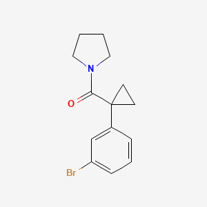 molecular formula C14H16BrNO B8156408 (1-(3-Bromophenyl)cyclopropyl)(pyrrolidin-1-yl)methanone 