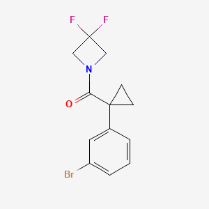 molecular formula C13H12BrF2NO B8156433 (1-(3-Bromophenyl)cyclopropyl)(3,3-difluoroazetidin-1-yl)methanone 
