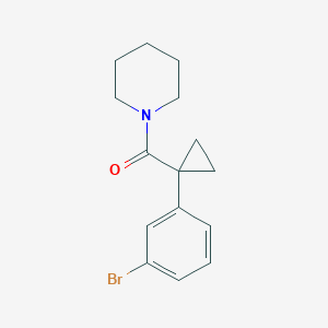 molecular formula C15H18BrNO B8156435 (1-(3-Bromophenyl)cyclopropyl)(piperidin-1-yl)methanone 