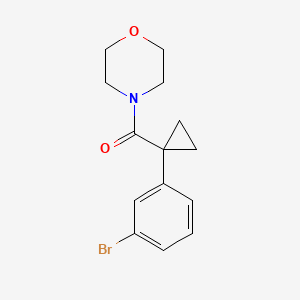 molecular formula C14H16BrNO2 B8156443 (1-(3-Bromophenyl)cyclopropyl)(morpholino)methanone 