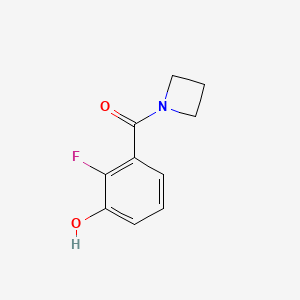 molecular formula C10H10FNO2 B8156459 Azetidin-1-yl(2-fluoro-3-hydroxyphenyl)methanone 