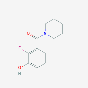 molecular formula C12H14FNO2 B8156474 (2-Fluoro-3-hydroxyphenyl)(piperidin-1-yl)methanone 