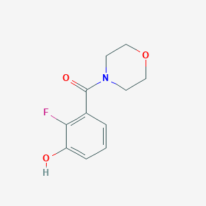 molecular formula C11H12FNO3 B8156477 (2-Fluoro-3-hydroxyphenyl)(morpholino)methanone 