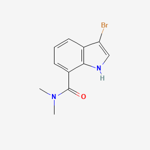 molecular formula C11H11BrN2O B8156497 3-Bromo-N,N-dimethyl-1H-indole-7-carboxamide 