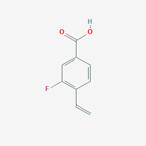 molecular formula C9H7FO2 B8156507 4-Ethenyl-3-fluorobenzoic acid 