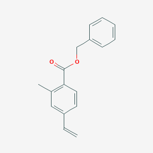 molecular formula C17H16O2 B8156516 Benzyl 2-methyl-4-vinylbenzoate 