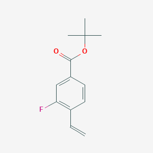 molecular formula C13H15FO2 B8156539 tert-Butyl 3-fluoro-4-vinylbenzoate 