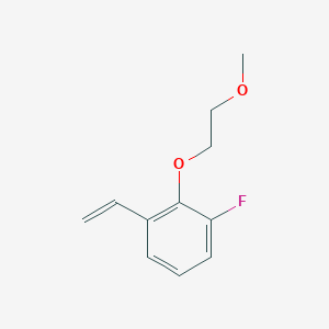 molecular formula C11H13FO2 B8156549 1-Fluoro-2-(2-methoxyethoxy)-3-vinylbenzene 