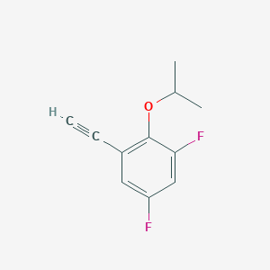 molecular formula C11H10F2O B8156557 1-Ethynyl-3,5-difluoro-2-isopropoxybenzene 