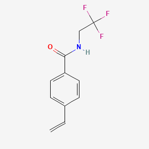 molecular formula C11H10F3NO B8156584 N-(2,2,2-trifluoroethyl)-4-vinylbenzamide 