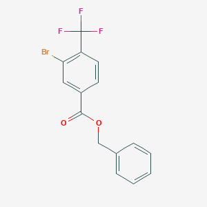 molecular formula C15H10BrF3O2 B8156598 Benzyl 3-bromo-4-(trifluoromethyl)benzoate 