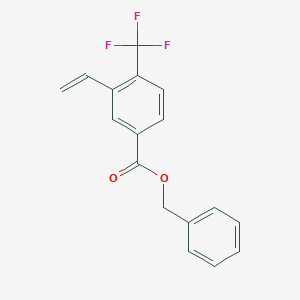 molecular formula C17H13F3O2 B8156601 Benzyl 4-(trifluoromethyl)-3-vinylbenzoate 