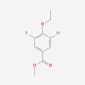 molecular formula C10H10BrFO3 B8156635 Methyl 3-bromo-4-ethoxy-5-fluorobenzoate 