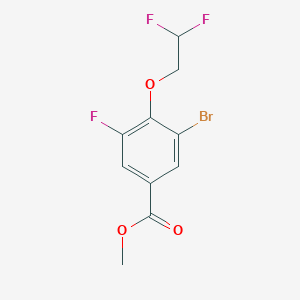 molecular formula C10H8BrF3O3 B8156647 Methyl 3-bromo-4-(2,2-difluoroethoxy)-5-fluorobenzoate 