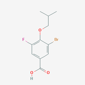molecular formula C11H12BrFO3 B8156654 3-Bromo-5-fluoro-4-isobutoxybenzoic acid 
