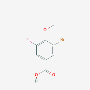 molecular formula C9H8BrFO3 B8156675 3-Bromo-4-ethoxy-5-fluorobenzoic acid 