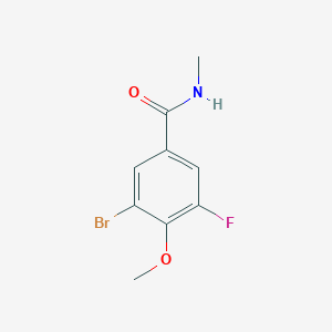 molecular formula C9H9BrFNO2 B8156686 3-Bromo-5-fluoro-4-methoxy-N-methylbenzamide 