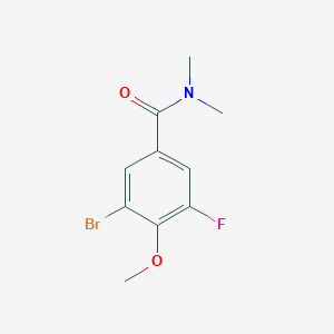 molecular formula C10H11BrFNO2 B8156704 3-Bromo-5-fluoro-4-methoxy-N,N-dimethylbenzamide 
