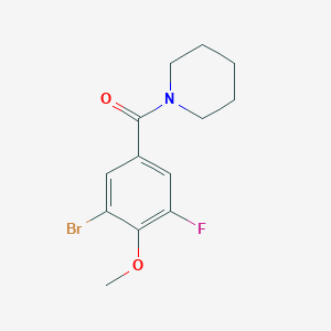 molecular formula C13H15BrFNO2 B8156716 (3-Bromo-5-fluoro-4-methoxyphenyl)(piperidin-1-yl)methanone 