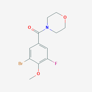 molecular formula C12H13BrFNO3 B8156717 (3-Bromo-5-fluoro-4-methoxyphenyl)(morpholino)methanone 