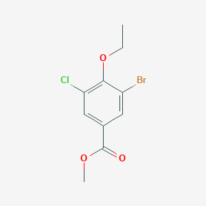 molecular formula C10H10BrClO3 B8156720 Methyl 3-bromo-5-chloro-4-ethoxybenzoate 