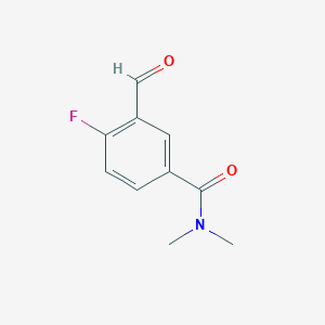 molecular formula C10H10FNO2 B8156785 4-Fluoro-3-formyl-N, N-dimethylbenzamide 