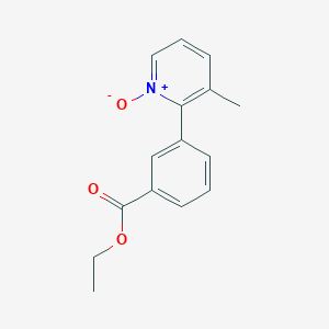 molecular formula C15H15NO3 B8156808 2-(3-(Ethoxycarbonyl)phenyl)-3-methylpyridine 1-oxide 