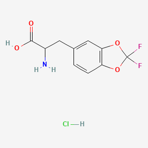 molecular formula C10H10ClF2NO4 B8156811 2-Amino-3-(2,2-difluorobenzo[d][1,3]dioxol-5-yl)propanoic acid hydrochloride 