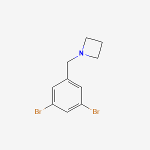 molecular formula C10H11Br2N B8156857 1-(3,5-Dibromo-benzyl)-azetidine 