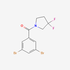 molecular formula C11H9Br2F2NO B8156884 (3,5-Dibromo-phenyl)-(3,3-difluoro-pyrrolidin-1-yl)-methanone 