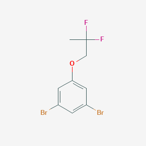 molecular formula C9H8Br2F2O B8156898 1,3-Dibromo-5-(2,2-difluoro-propoxy)-benzene 