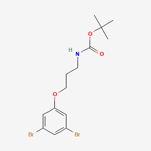 molecular formula C14H19Br2NO3 B8156913 Tert-butyl(3-(3,5-dibromophenoxyl)propyl)carbamate 