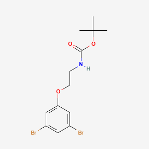 molecular formula C13H17Br2NO3 B8156920 [2-(3,5-Dibromo-phenoxy)-ethyl]-carbamic acid tert-butyl ester 
